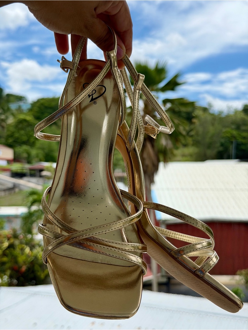Windsor Nicolette Gold Strappy Heels – Size 9 - Picture 4 of 8